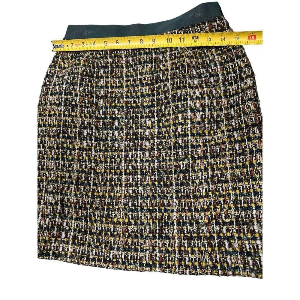 Kate Spade Tweed Mini Skirt Size 2 | Multicolor Wool Blend A-Line